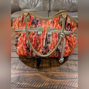 Brighton Watercolor Hobo Bag, EUC